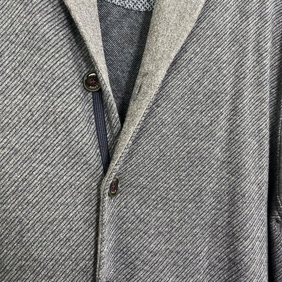 Men's Gray Shawl Collar Sweater - Picture 2 of 9